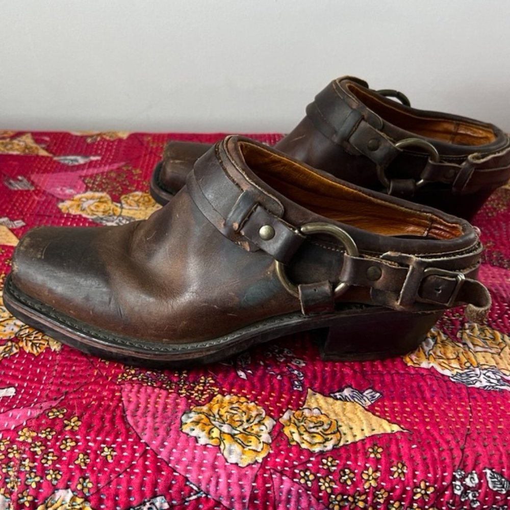 Frye Harness Booties Brown Size 8. Vintage
